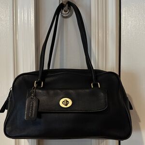 Coach Black Leather Shoulder Bag